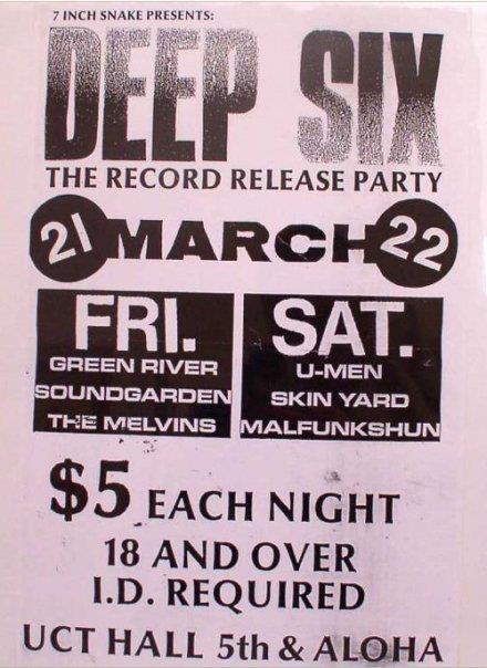 Flier for the   Deep Six Party