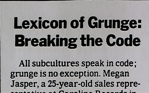 Lexicon of Grunge